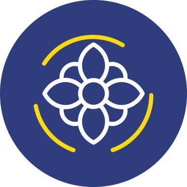 Çiçek. Web simgesi basit illüstrasyon