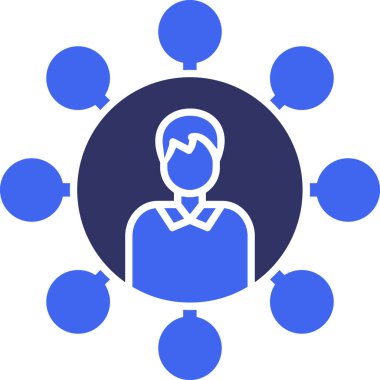 Müşteri pazarlama. Web simgesi basit illüstrasyon