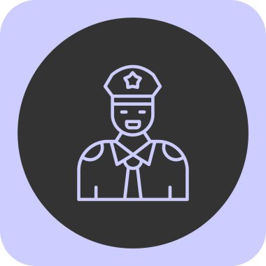 Memur simgesi soyut grupta izole edildi