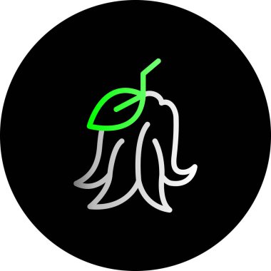 Eşsiz Yaprak Vektörü Kabartma Simgesi