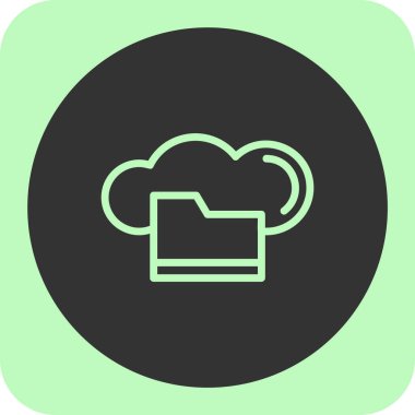 Web ve mobil projeler için beyaz arkaplanda izole edilmiş bulut depolama