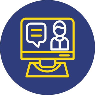 Bilgisayar. Web simgesi basit illüstrasyon