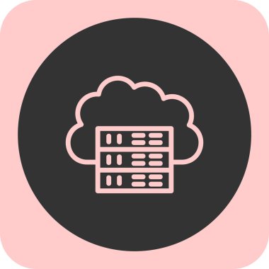 veritabanı. Web simgesi basit illüstrasyon