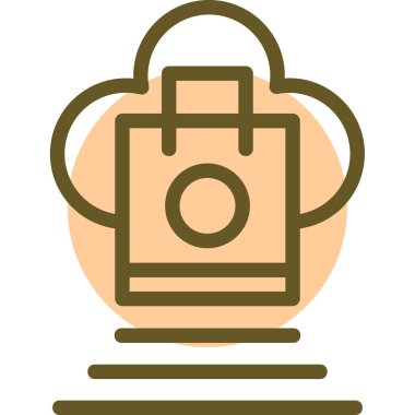 Kamera simgesi, basit vektör illüstrasyonu