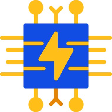 Elektrik simgesinin vektör illüstrasyonu