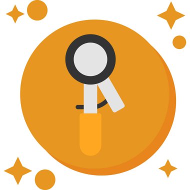 Büyütme cam simgesi, vektör illüstrasyonu