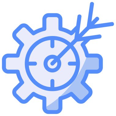 dişli ayarları simgesi. ana hat dişli ayarları vektör renk düz izole