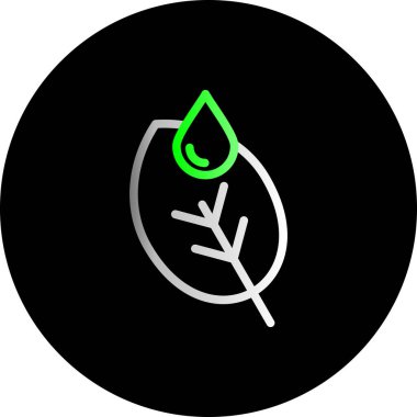 Besleyici Doğa İkili Gradyan Çember Web simgesi, vektör illüstrasyonu