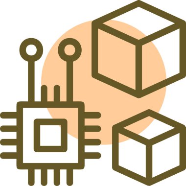 Modern kutunun vektör illüstrasyonu