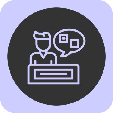 Sohbet simgesinin vektör illüstrasyonu