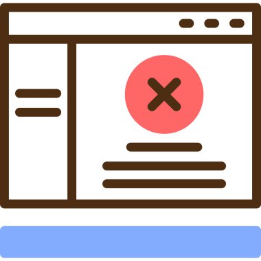 Tarayıcı. Web simgesi basit illüstrasyon