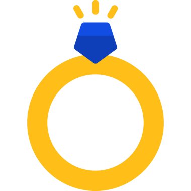 Alyans düz vektör simgesi