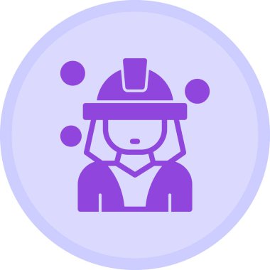 Kadın avatar web simgesi, basit vektör illüstrasyonu