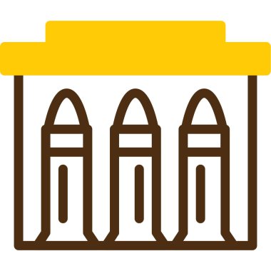 Çöp kutusu simgesi, ana hatlı vektör çizimi