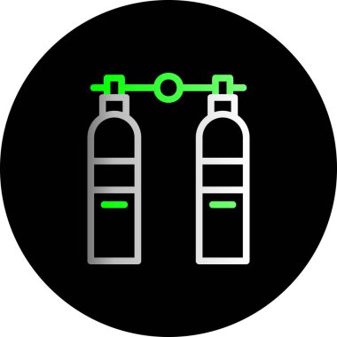 Modern b 'nin vektör illüstrasyonunda gaz ikonu yok