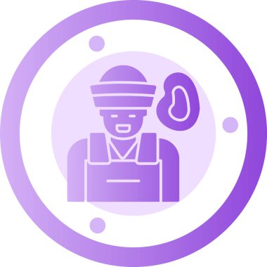 İşçi. Web simgesi basit illüstrasyon