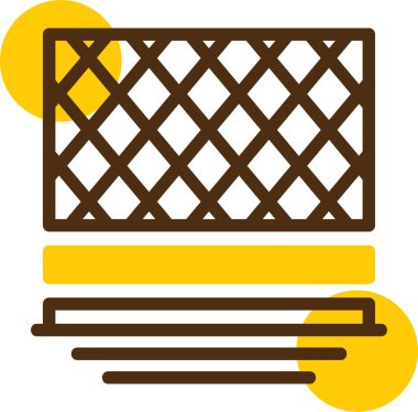 Çit. Web simgesi basit illüstrasyon