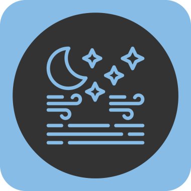 hilal gece simgesi tasarım vektörü