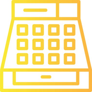 Hesap makinesi simgesi. Web için hesap makinesi vektör simgelerinin özet çizimi