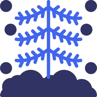 Bir ağaç simgesinin vektör illüstrasyonu