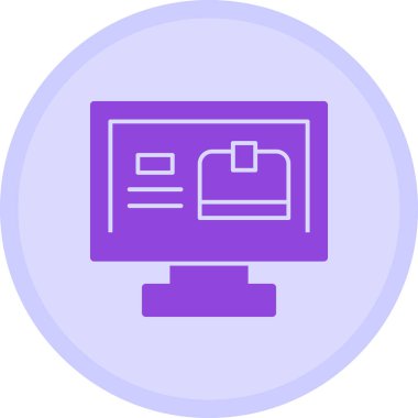 Dizüstü bilgisayar simgesi vektör çizimi