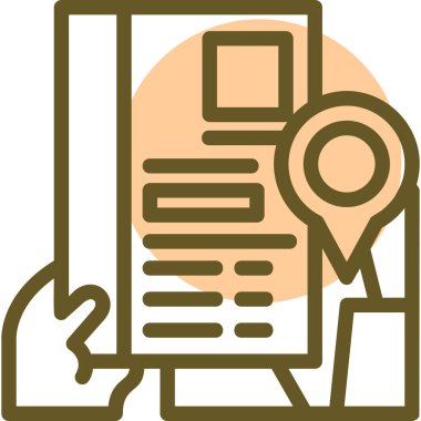 Belge. Web simgesi basit illüstrasyon