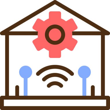 Kablosuz. Web simgesi basit illüstrasyon