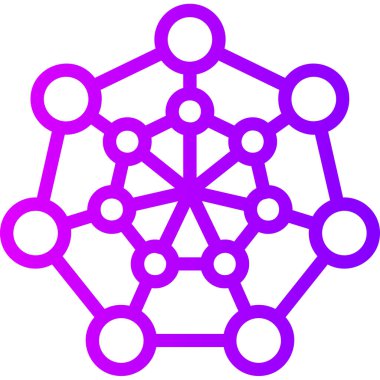 Bir ağ simgesinin vektör illüstrasyonu