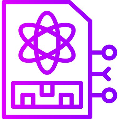 atom icon modern vector illustration