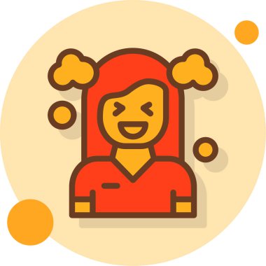 Kadın avatar vektörü, kadın avatar simgesi çizimi