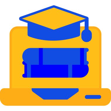 yüksek lisans öğrencisi simgesi, vektör illüstrasyonu