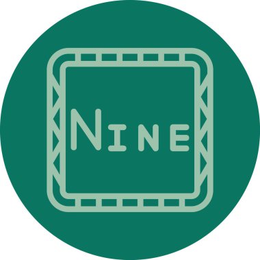 Eşsiz numara yedi vektör çizgisi simgesi