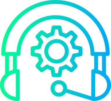 Kulaklık simgesinin vektör illüstrasyonu