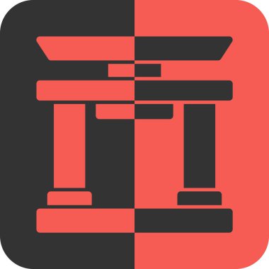 sütun simgesi, basit vektör illüstrasyonu