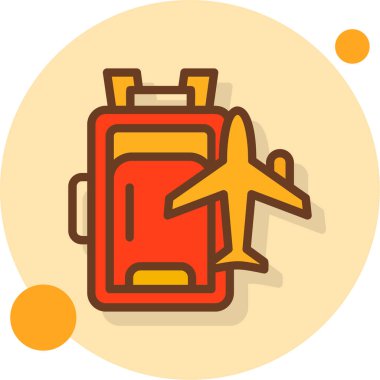 seyahat çantası ikonu vektör illüstrasyonu