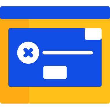 Düz stil kart simgesi