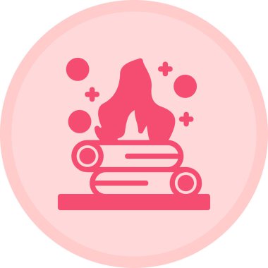 Şenlik ateşi. Web simgesi basit illüstrasyon