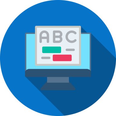 Bilgisayar. Web simgesi basit illüstrasyon