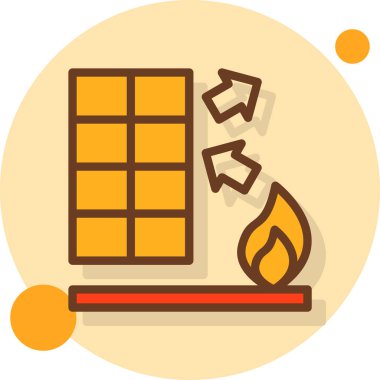 Ahşap şöminenin vektör çizimi