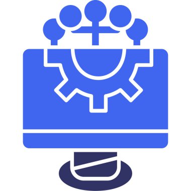 dişli simgesi vektör illüstrasyonu