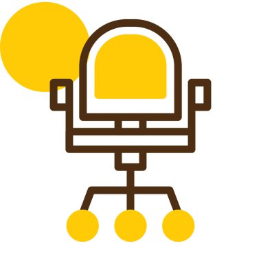 Sandalye. Web simgesi basit illüstrasyon