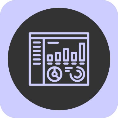 iş analizi ikon vektör illüstrasyonu