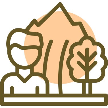 Bir ağaç simgesinin vektör illüstrasyonu