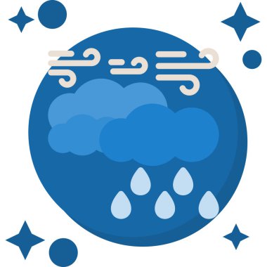 Bulut. Web simgesi basit illüstrasyon