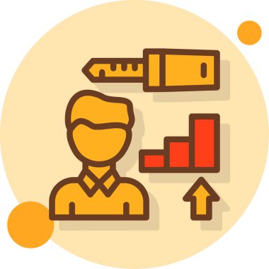 analitik iş finans simgesi doldurulmuş ana hatlar biçimi