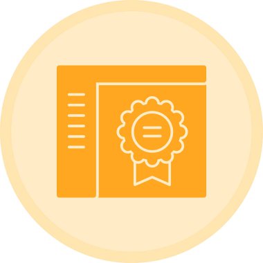 Ödül belgesi. Web vektörü basit illüstrasyon