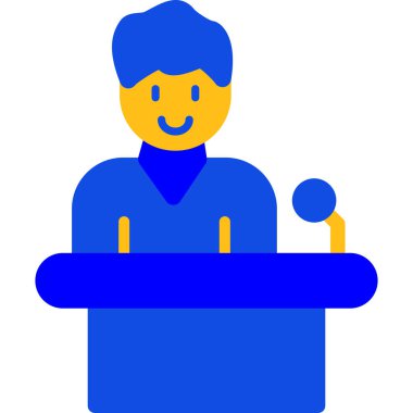 Mikrofon. Web simgesi basit illüstrasyon