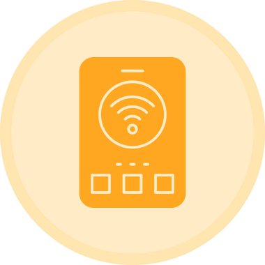 Kablosuz. Web simgesi basit illüstrasyon