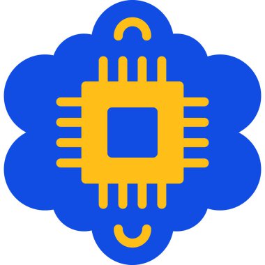 Çip. Web simgesi basit illüstrasyon