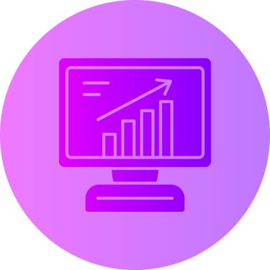 Analizler. Web simgesi basit illüstrasyon